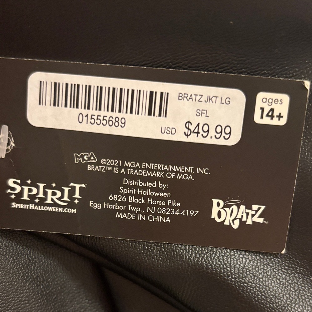 Spirit Black and Pink Flame Leather Jacket - Picture 3 of 5